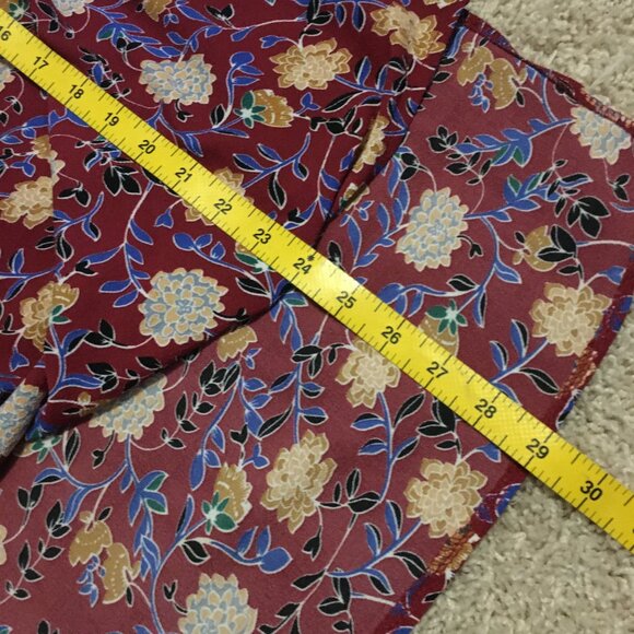 Valleygirl Burgundy Floral Sleeveless Keyhole Halter Neck Blouse - Picture 16 of 16